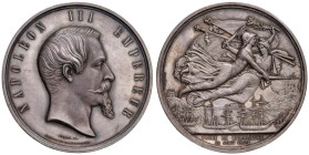 Medaglia 1854 Presa di Bomarsund AG (g 209,00 - Ø > 72 mm). Opus: A. Caqué. Bella patina. Conservazione eccezionale. Originale: sul contorno mano indi...