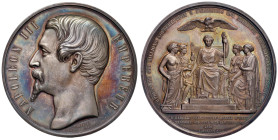 Medaglia 1855 Imposta per la Guerra di Crimea AG (g 243,00 - Ø 72 mm). Opus: A. Caqué e L. Merley. Patina uniforme da conservazione in antico medaglie...