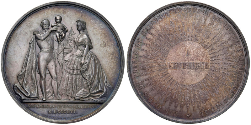 Medaglia 1856 Battesimo del Principe Imperiale AG (g 164,00 - Ø 69 mm). Opus: A....