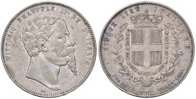 Vittorio Emanuele II (1861-1878) 5 Lire 1861 F - Nomisma 877 AG RR