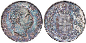 Umberto I (1878-1900) Lira 1887 - Nomisma 1007 AG Intensa patina non omogenea. Conservazione eccezionale.