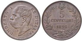 Umberto I (1878-1900) 5 Centesimi 1896 R - Nomisma 1022 CU R