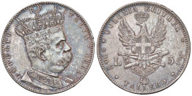 Umberto I Eritrea (1890-1896) Tallero 1891 - Nomisma 1037 AG R Minimi colpetti al bordo.