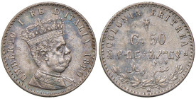 Umberto I Eritrea (1890-1896) 50 Centesimi 1890 - Nomisma 1044 AG R