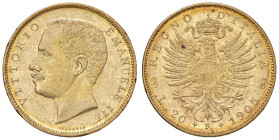 Vittorio Emanuele III (1900-1946) 20 Lire 1905 - Nomisma 1074 AU RR