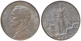Vittorio Emanuele III (1900-1946) 10 Centesimi 1908 prova - Nomisma P57 CU