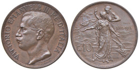 Vittorio Emanuele III (1900-1946) 10 Centesimi 1911 prova - Nomisma P58 CU RR