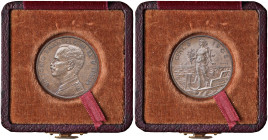 Vittorio Emanuele III (1900-1946) 5 Centesimi 1908 prova - Luppino PP276 CU (g 4,85) RRR In elegante cofanetto bordeaux coevo.