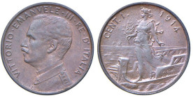 Vittorio Emanuele III (1900-1946) Centesimo 1914 - Nomisma 1402 CU