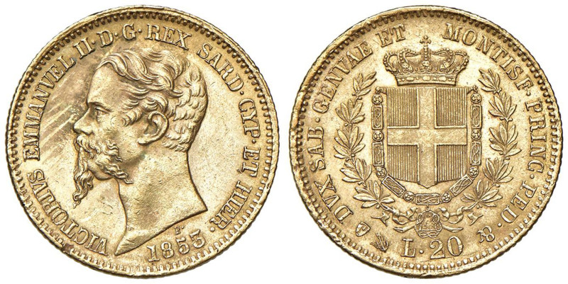 Vittorio Emanuele II (1849-1861) 20 Lire 1853 G - Nomisma 747 AU 

Status: SPL