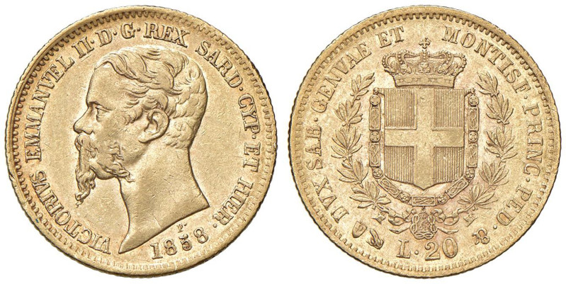 Vittorio Emanuele II (1849-1861) 20 Lire 1858 G - Nomisma 756 AU 

Status: BB+