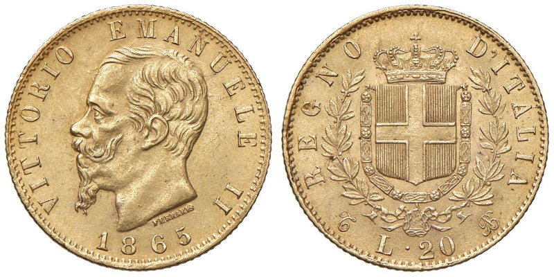 Vittorio Emanuele II (1861-1878) 20 Lire 1865 T - Nomisma 852 AU 

Status: SPL