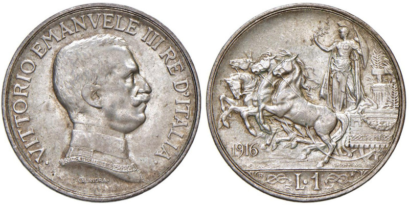 Vittorio Emanuele III (1900-1946) Lira 1916 - Nomisma 1204 AG R

Status: qFDC