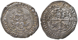 NAPOLI Roberto d'Angiò (1309-1343) Gigliato - MIR 28/3 AG (g 3,92) RR Con cartellino di Numismatica De Falco. Difetti di conio ma bellissimo esemplare...