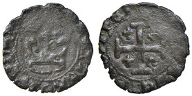 NAPOLI Carlo III Durazzo (1381-1386) Denaro - MIR 39 MI (g 0,49) R Con cartellino di Numismatica De Falco.