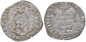 NAPOLI Ferdinando I d'Aragona (1458-1494) Coronato Y - MIR 66/6 AG (g 4,00) RR