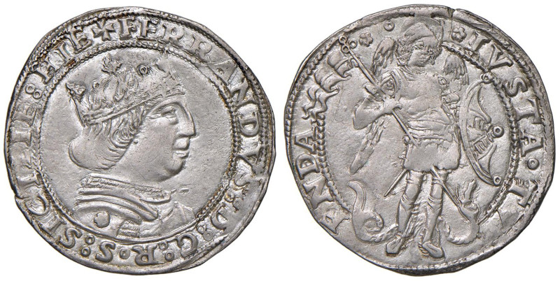 NAPOLI Ferdinando I d'Aragona (1458-1494) Coronato - MIR 69 AG (g 3,94) R

Sta...