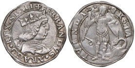 NAPOLI Ferdinando I d'Aragona (1458-1494) Coronato - MIR manca; Jordi Vall-Llosera 160 pag. 373 AG (g 3,99) RRR