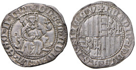 NAPOLI Ferdinando I d'Aragona (1458-1494) Carlino - MIR 72/2 AG (g 3,54) NC Con cartellino di Numismatica De Falco.