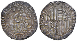 NAPOLI Ferdinando I d'Aragona (1458-1494) Carlino - MIR 72/4 AG (g 3,58) Segni.