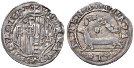NAPOLI Ferdinando I d'Aragona (1458-1494) Mezzo carlino - MIR 74/2 AG (g 1,79) R Graffietti.