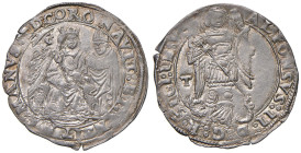 NAPOLI Alfonso II d'Aragona (1494-1495) Coronato - MIR 89/2 AG (g 3,99) NC