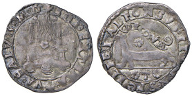 NAPOLI Alfonso II d'Aragona (1494-1495) Mezzo carlino - MIR 92 AG (g 1,56) R