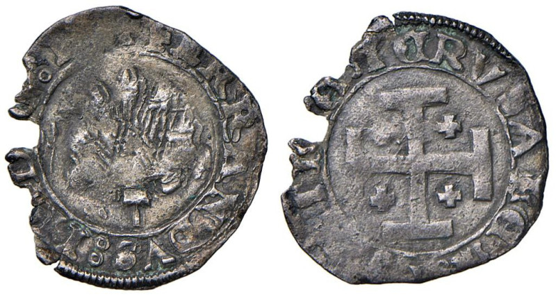 NAPOLI Ferdinando II d'Aragona (1495-1496) Cinquina - MIR 103 AG (g 0,66) R Manc...