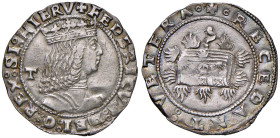 NAPOLI Federico III d'Aragona (1496-1501) Carlino - MIR 106 AG (g 3,94) R