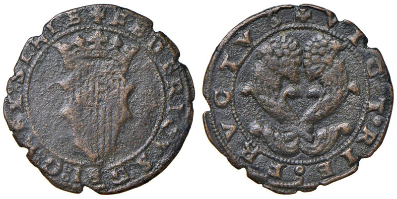 NAPOLI Federico III d'Aragona (1496-1501) Doppio sestino - MIR 108 MI (g 3,81) R...