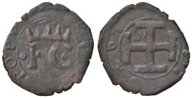 NAPOLI Giovanna e Carlo V d'Asburgo (1516-1519) Sestino - Magliocca 15/1 CU (g 1,99) RR