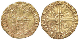 NAPOLI Carlo V d'Asburgo (1516-1556) Scudo - Magliocca 11/1 AU (g 3,22) R