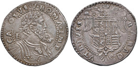 NAPOLI Carlo V d'Asburgo (1516-1556) Mezzo ducato - Magliocca 31 AG (g 14,01) R