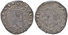 NAPOLI Carlo V d'Asburgo (1516-1556) Carlino - Magliocca 49 AG (g 2,63) R Difetti di conio.