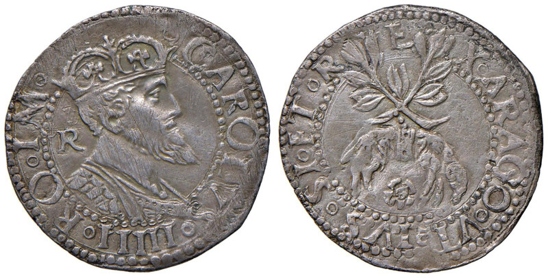 NAPOLI Carlo V d'Asburgo (1516-1556) Carlino - Magliocca 60 AG (g 2,87) R

Sta...