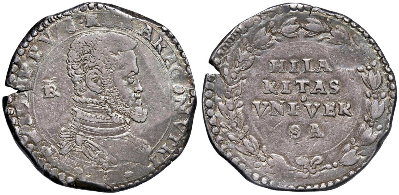 NAPOLI Filippo II d'Asburgo (1554-1598) Ducato - Magliocca tipo 14 AG (g 29,82) ...