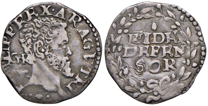 NAPOLI Filippo II d'Asburgo (1554-1598) Carlino - Magliocca 70 AG (g 2,87) R

...