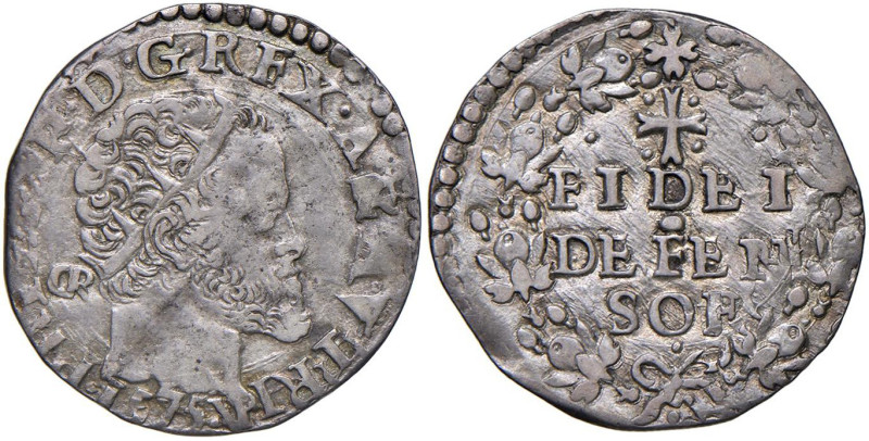 NAPOLI Filippo II d'Asburgo (1554-1598) Carlino 1575 - Magliocca 76 AG (g 2,95) ...