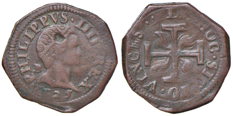 NAPOLI Filippo IV d'Asburgo (1621-1665) 3 Cavalli 1625 - Magliocca 123 CU (g 3,0...