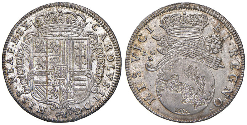 NAPOLI Carlo II d'Asburgo (1674-1700) Tarì 1684 - Nomisma 40 AG (g 5,71) 

Sta...