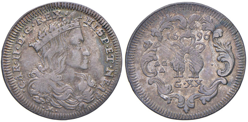 NAPOLI Carlo II d'Asburgo (1674-1700) Tarì 1696 - Nomisma 59 AG (g 4,35)

Stat...