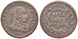 NAPOLI Carlo di Borbone (1734-1759) 6 Cavalli 1756 - Nomisma 321 CU (g 3,24) R