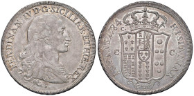 NAPOLI Ferdinando IV di Borbone (1759-1799) Piastra 1784 - Nomisma 418 AG (g 25,23) RR