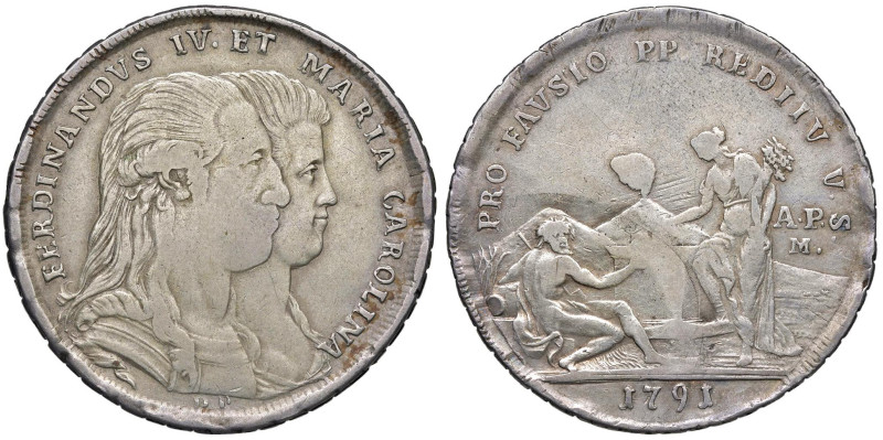 NAPOLI Ferdinando IV di Borbone (1759-1799) Piastra commemorativa 1791 - Nomisma...