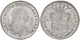 NAPOLI Ferdinando IV di Borbone (1759-1799) Mezza piastra 1788 - Nomisma 478 AG (g 13,63) RR