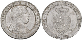 NAPOLI Ferdinando IV di Borbone (1799-1805) Piastra 1805 - Nomisma 661 AG (g 27,58)