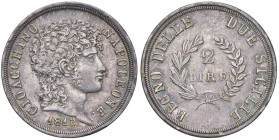 NAPOLI Gioacchino Murat (1808-1815) 2 Lire 1813 - Nomisma 742 AG (g 9,99) RR