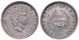 NAPOLI Gioacchino Murat (1808-1815) Mezza lira 1813 - Nomisma 749 AG (g 2,50)