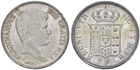 NAPOLI Ferdinando II di Borbone (1830-1859) Piastra 1835 - Nomisma 935 AG (g 27,50)