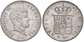 NAPOLI Ferdinando II di Borbone (1830-1859) Mezza piastra 1859 - Nomisma 1007 AG (g 13,82) NC